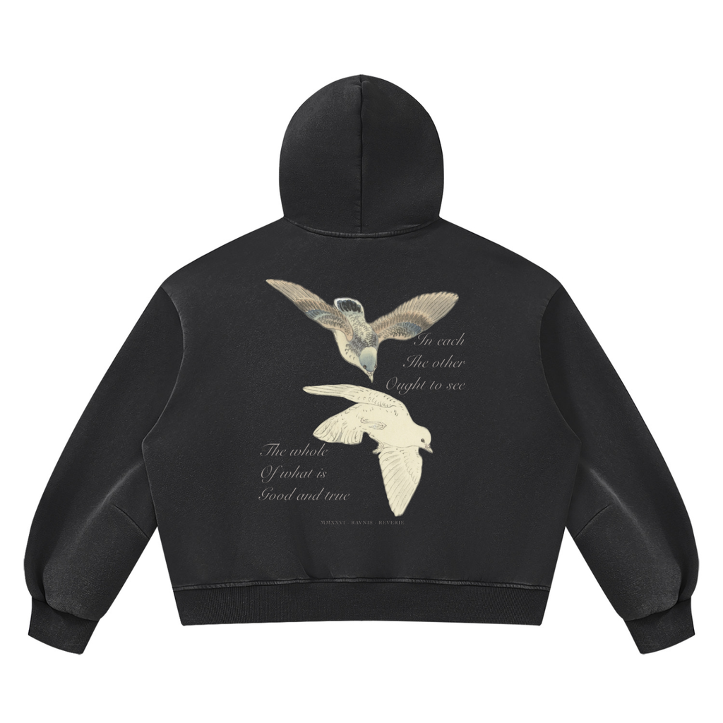 REVERIE Vintage Wash Boxy Fleece Hoodie