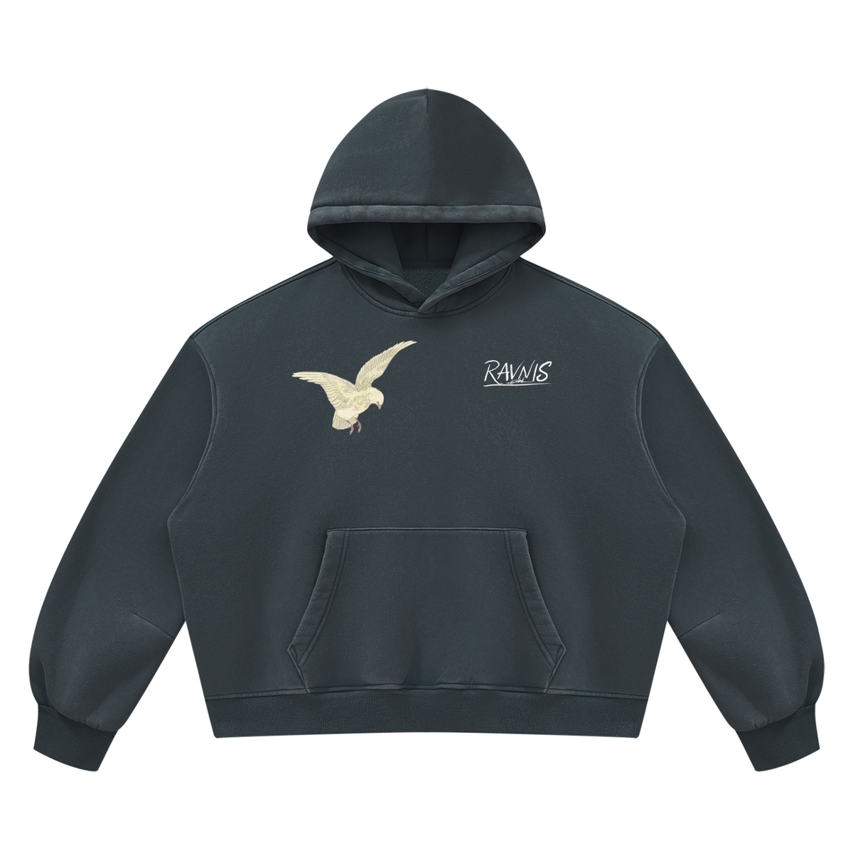 REVERIE Vintage Wash Boxy Fleece Hoodie