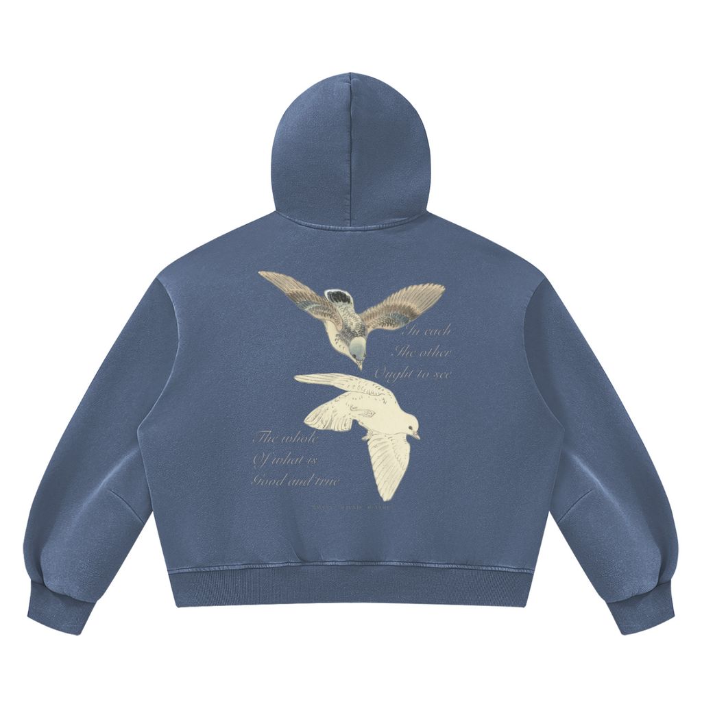 REVERIE Vintage Wash Boxy Fleece Hoodie