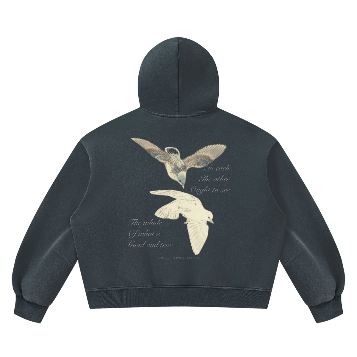 REVERIE Vintage Wash Boxy Fleece Hoodie