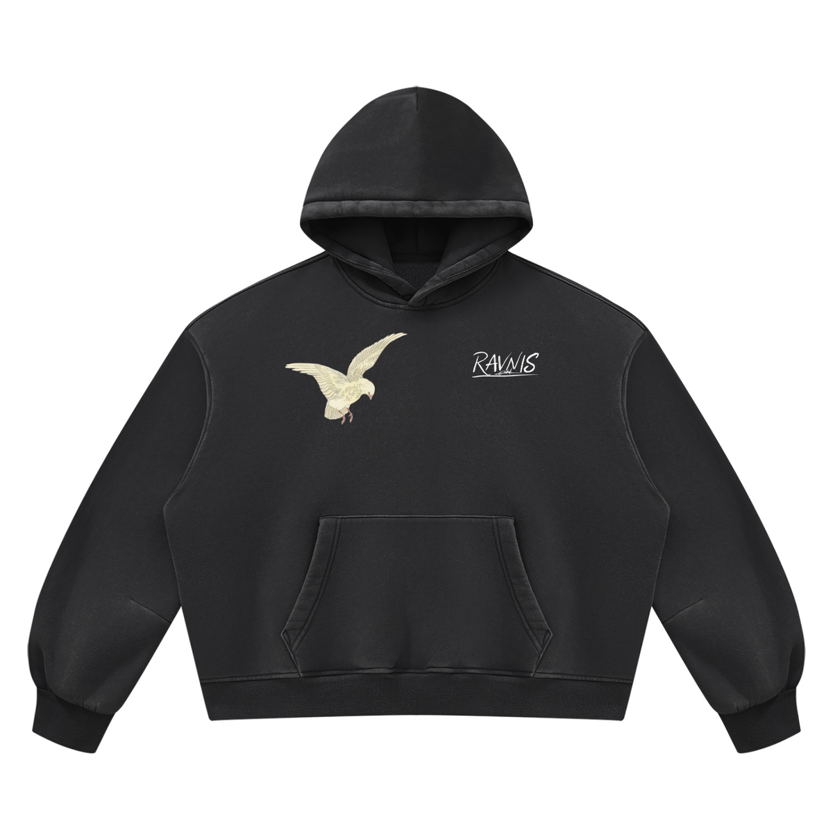 REVERIE Vintage Wash Boxy Fleece Hoodie